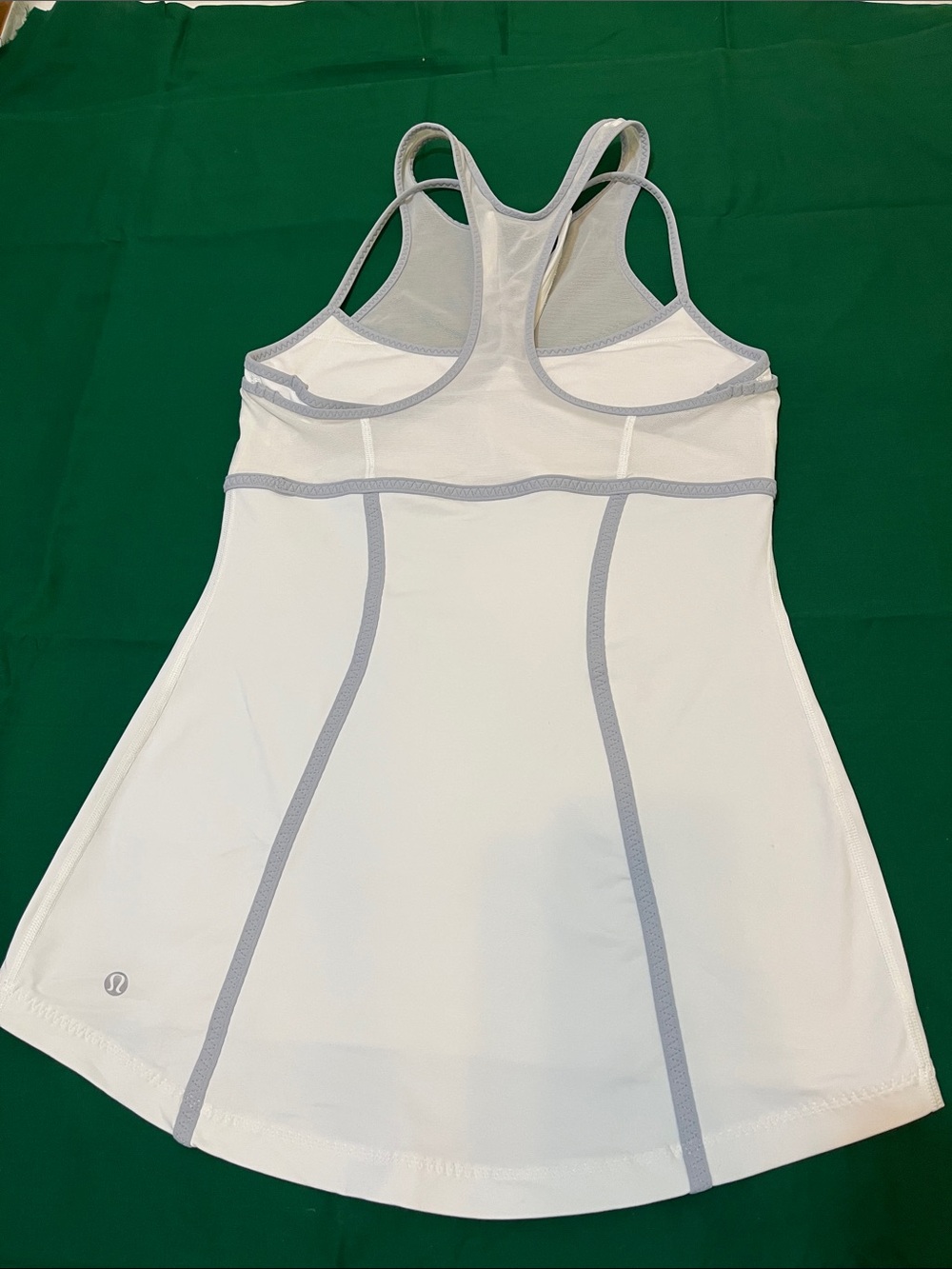 lululemon athletica White Tank Top with Gray Trim. - Picture 4 of 8